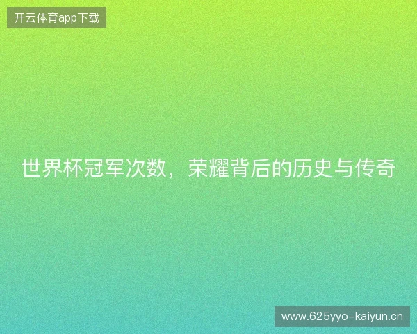 世界杯冠军次数，荣耀背后的历史与传奇